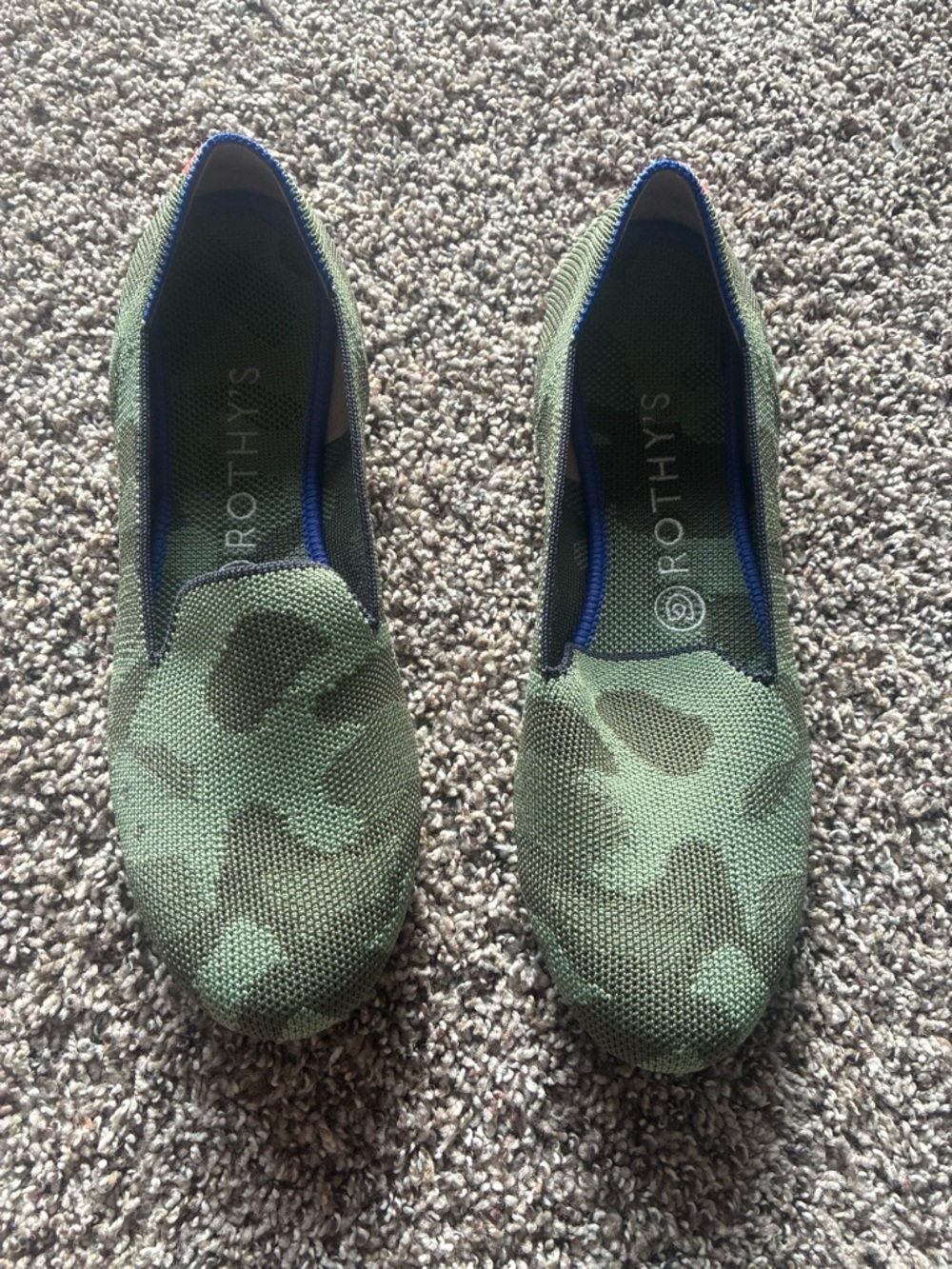Rothy's The Loafer Green Camo Size 8